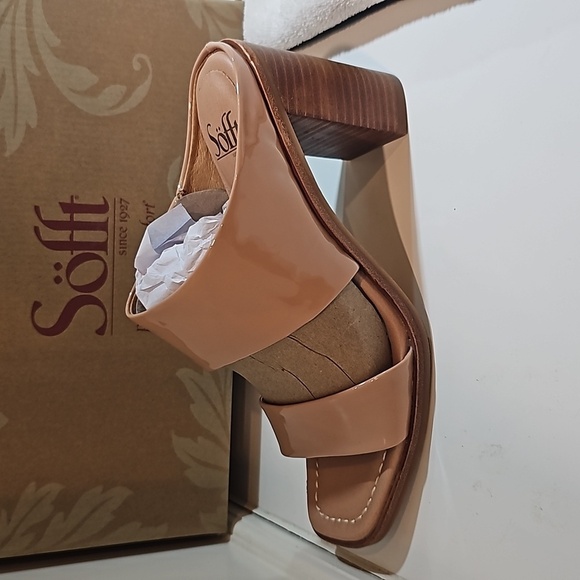 NWT Sofft Sheila Sandal 3 1/4" blocked heel, angled square toe. Pink Rose  9M - Picture 4 of 8